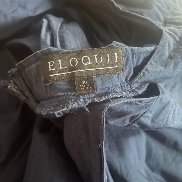 Eloquii Back Tie Navy Midi Dress Size 18 - Picture 4 of 5